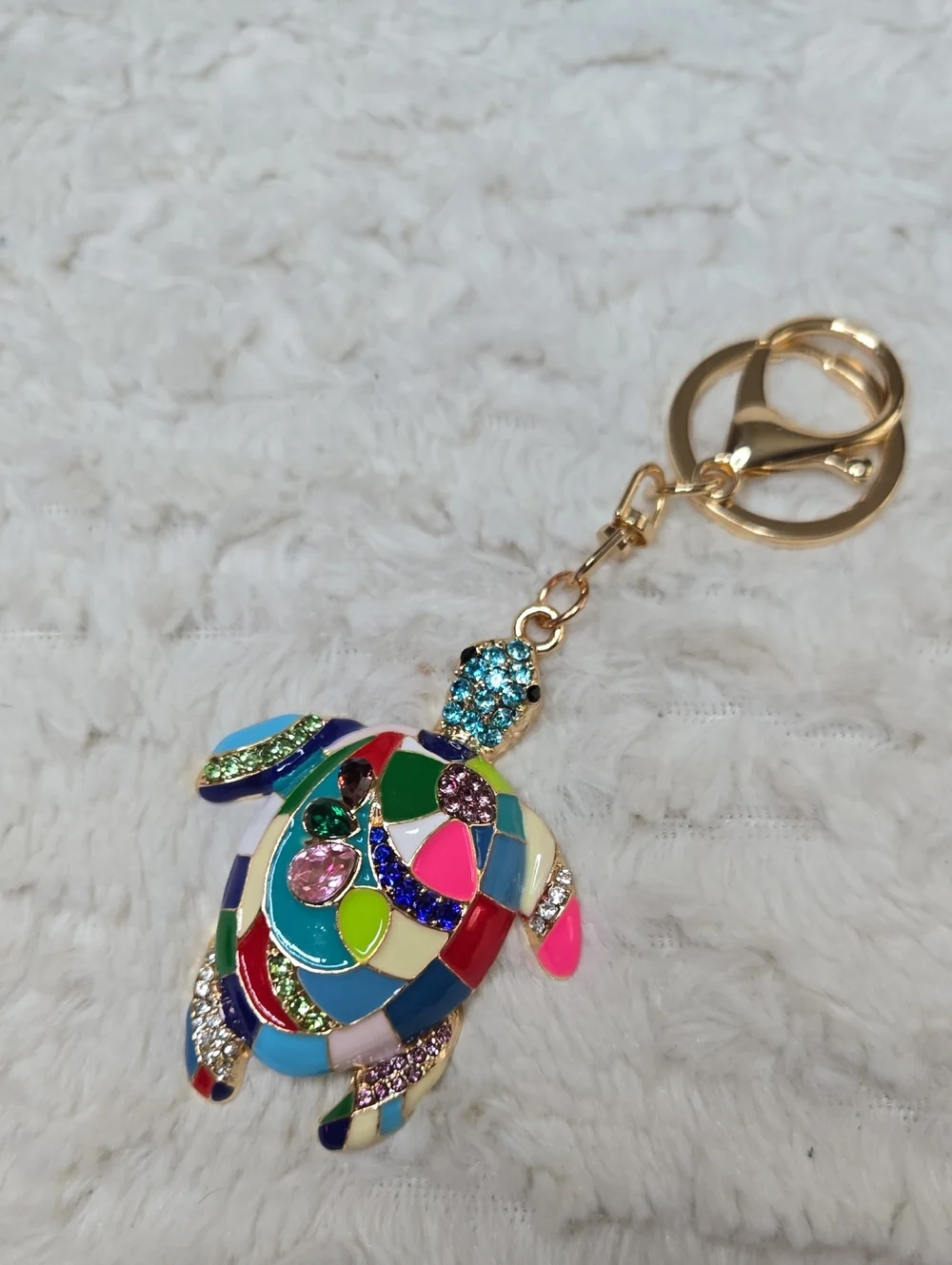 Multicolor Turtle Keychain Charm - Women Accessories